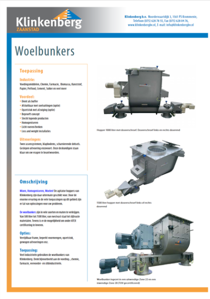 Product folder Klinkenberg Woelbunkers